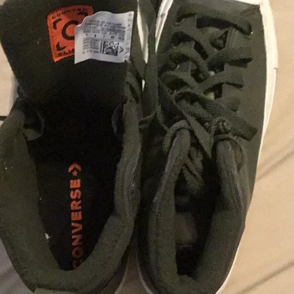 Converse Olive Green High-Top Sneakers - Picture 4 of 6